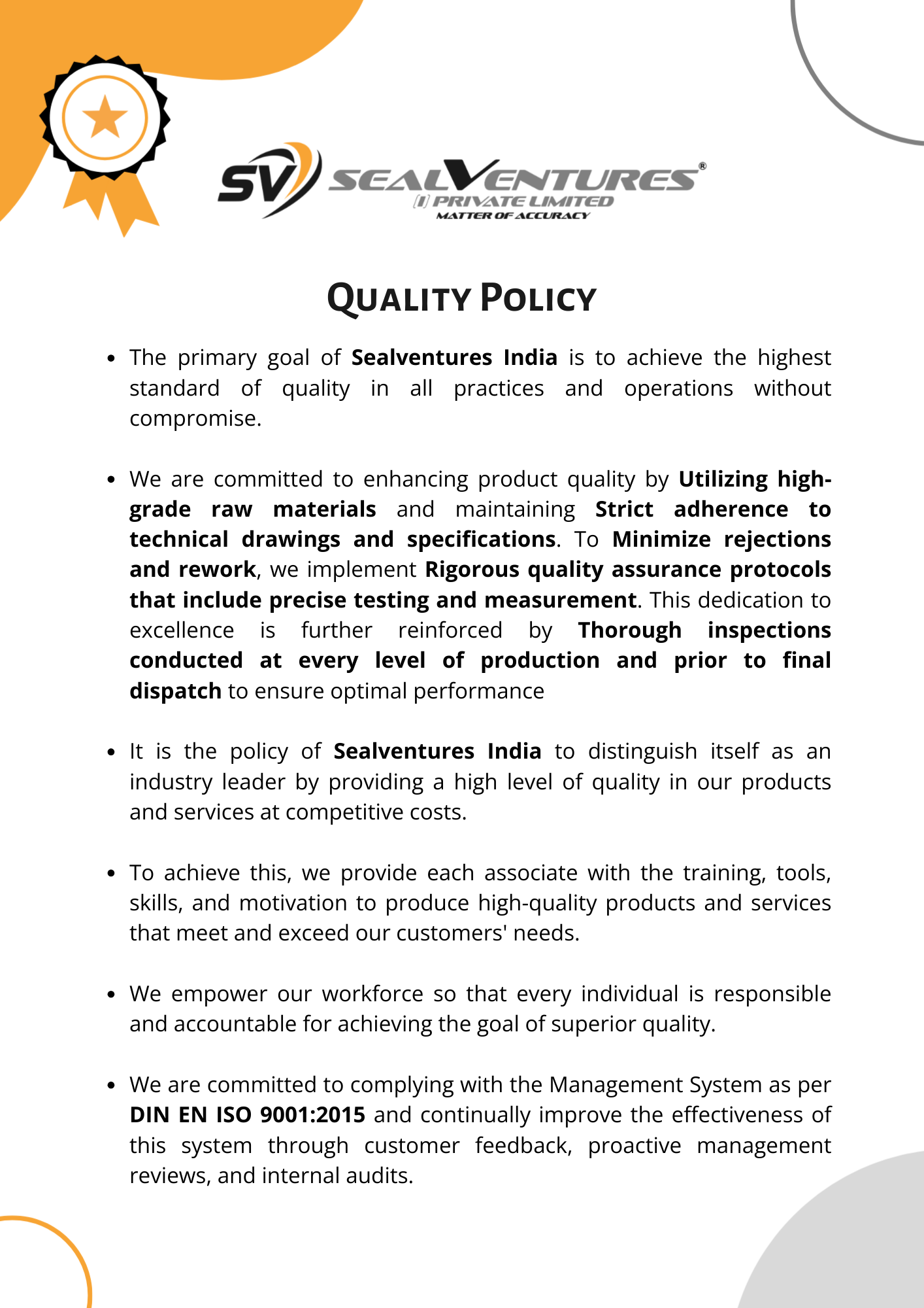 QUALITY POLICY